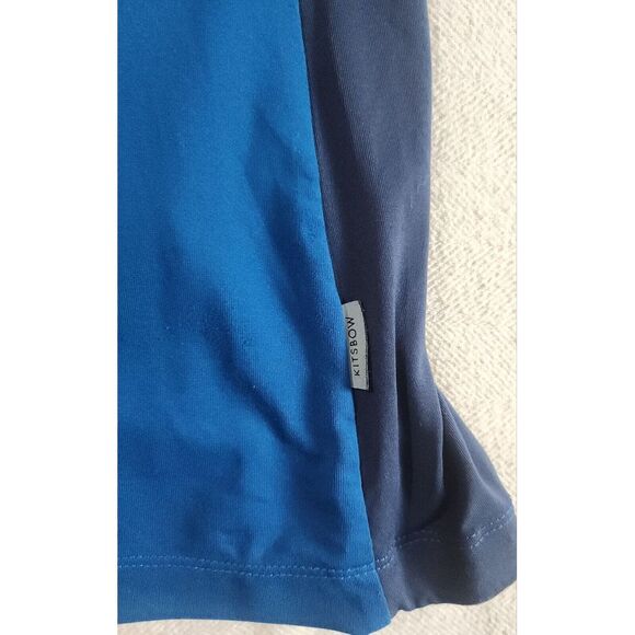 Kitsbow Shirt Womens L Cycling Back Pockets Zip Wind Suit Blue Short‎ Sleeve - Picture 3 of 12